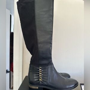 Vince Camuto Knee High Boots! Mixed Media Leather and Elastic